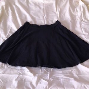 Black cotton skater skirt